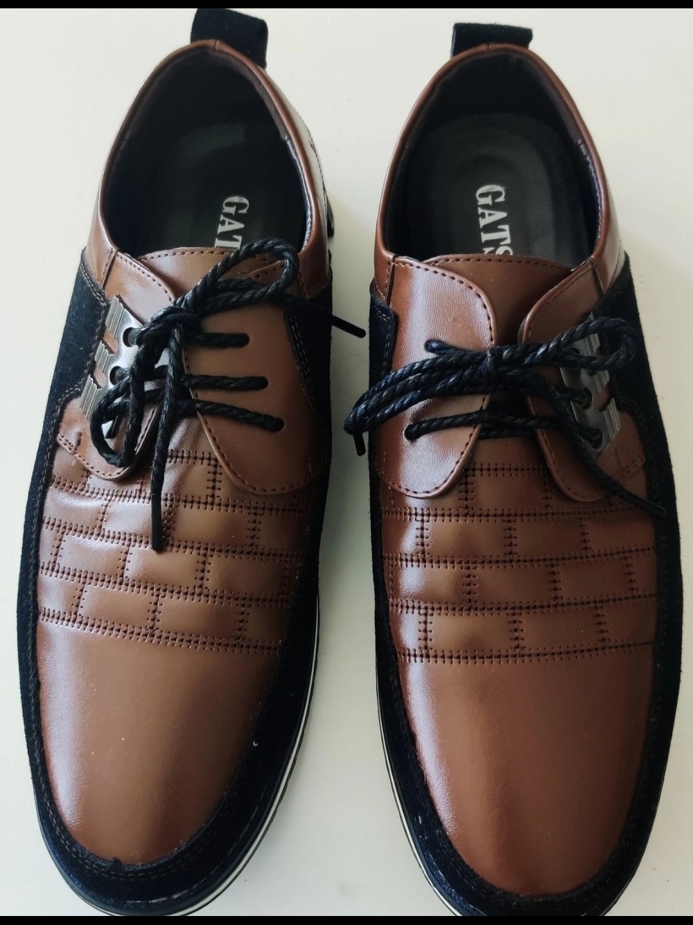 Gatsby Mens 10 Brown Lace Up Leather Loafers New